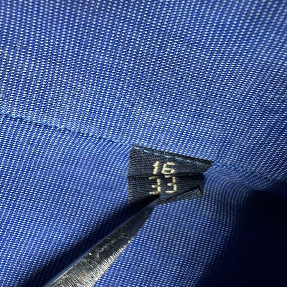 Gitman Bros. Classic Poplin Blue Dress Shirt Made in 16 / 33 Large Made in USA - Picture 4 of 12